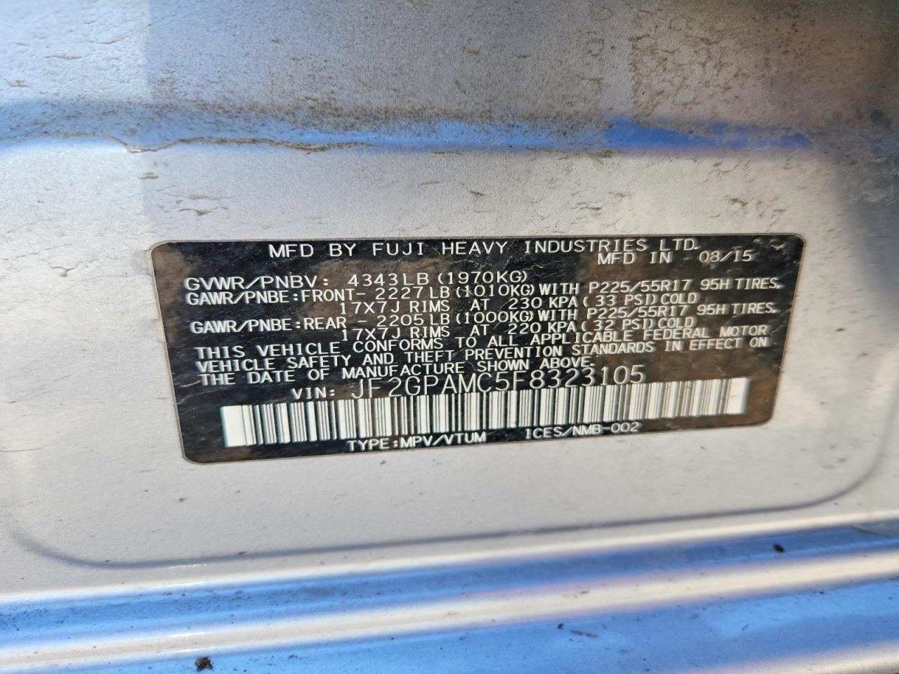 2015 SUBARU XV CROSSTREK 2.0 LIMITED photo 25