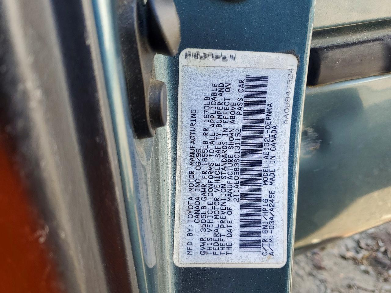 1995 TOYOTA COROLLA DX photo 23