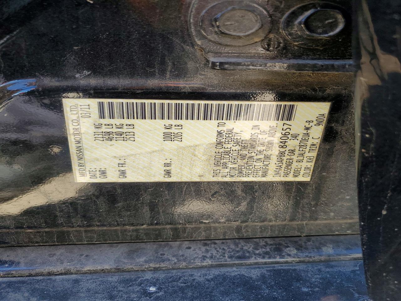 2011 NISSAN MAXIMA 3.5 S photo 12