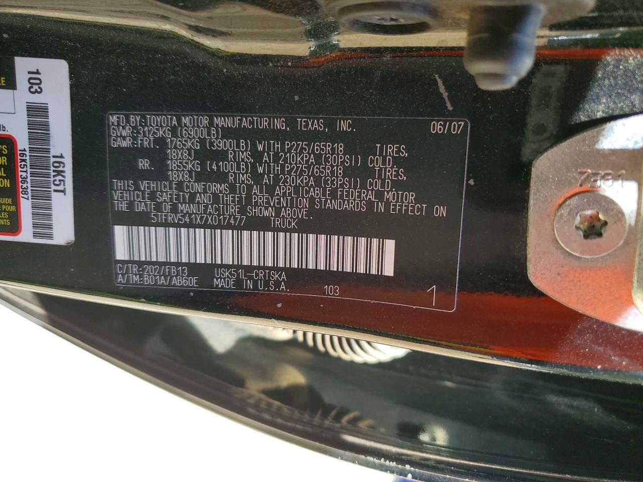 2007 TOYOTA TUNDRA DOUBLE CAB SR5 photo 34