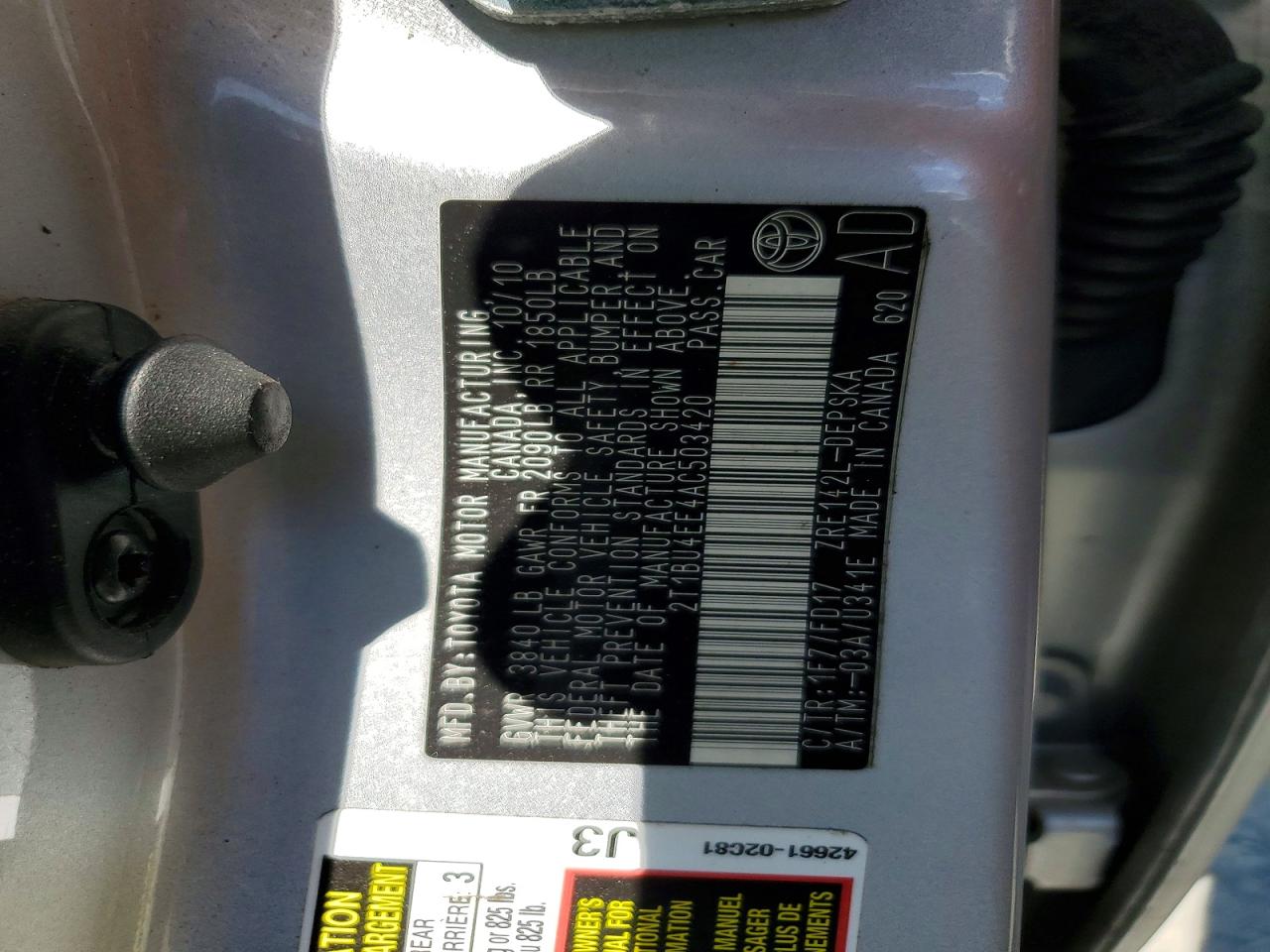 2010 TOYOTA COROLLA S photo 23