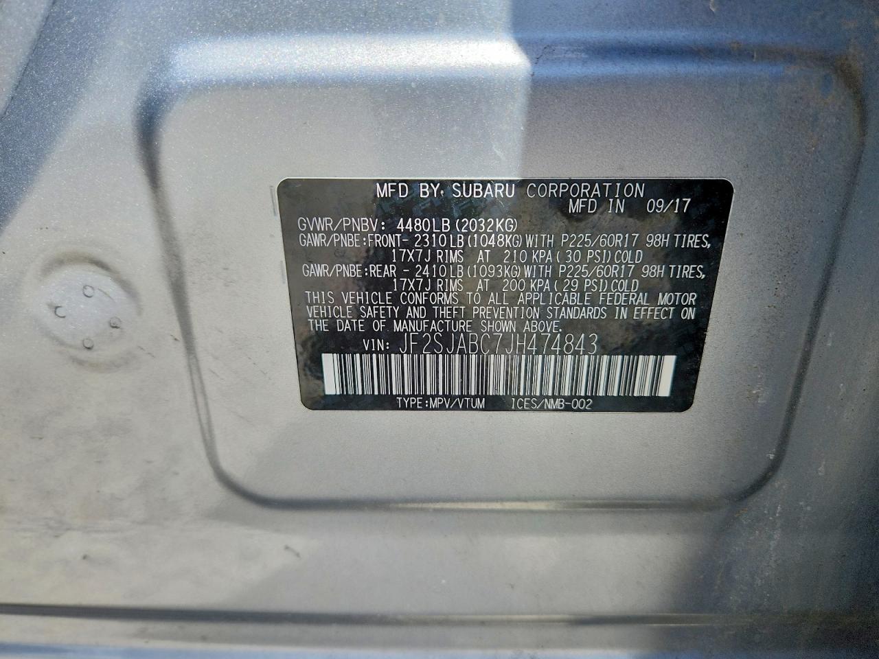 2018 SUBARU FORESTER 2.5I photo 14