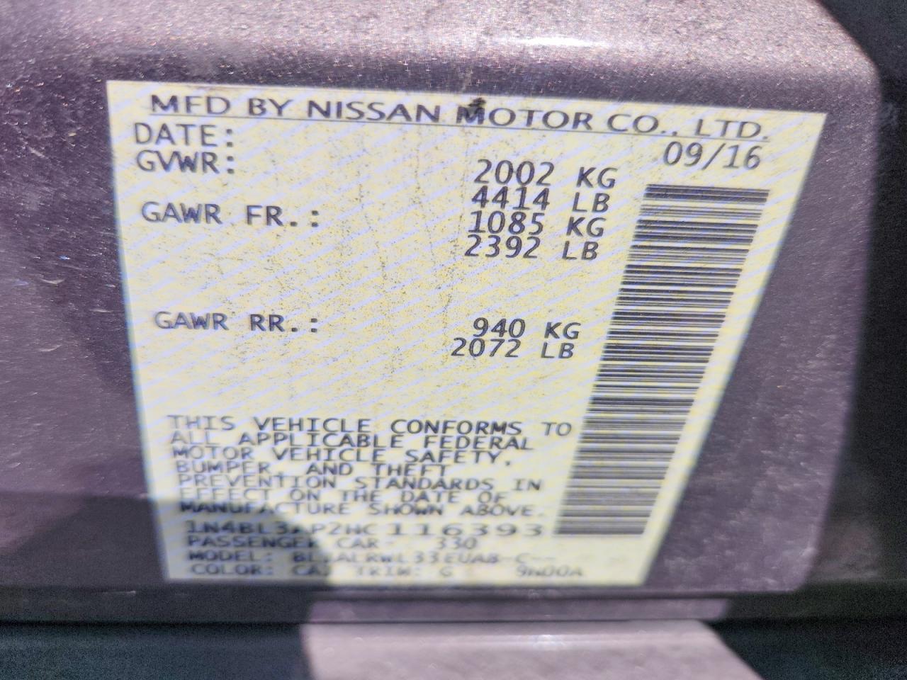 2017 NISSAN ALTIMA 3.5 SL photo 34