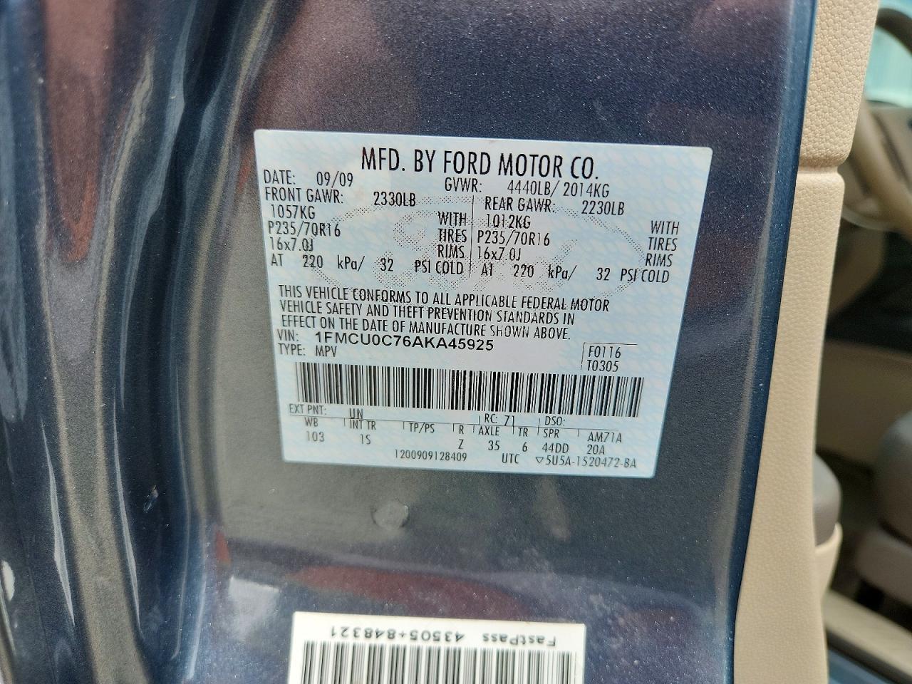 2010 FORD ESCAPE XLS photo 25