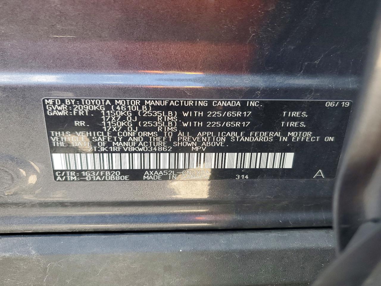 2019 TOYOTA RAV4 LE photo 37