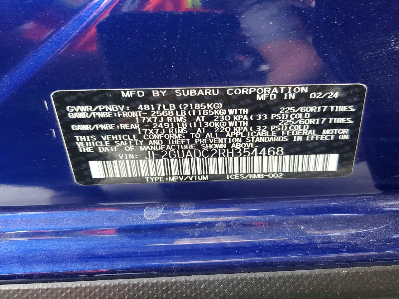 2024 SUBARU CROSSTREK PREMIUM photo 27