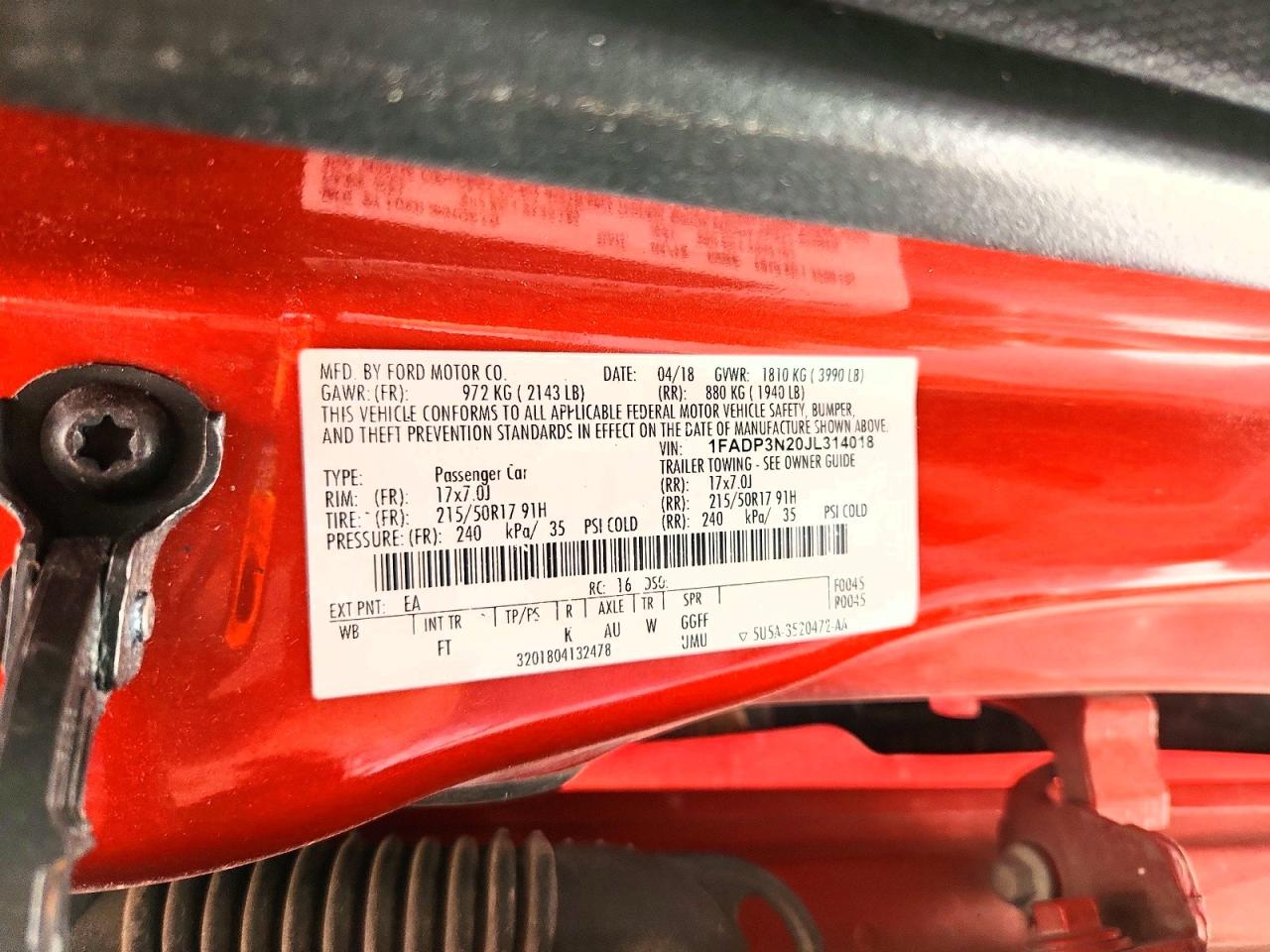 2018 FORD FOCUS TITANIUM photo 12