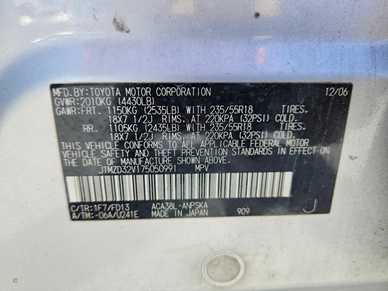 2007 TOYOTA RAV4 SPORT photo 25
