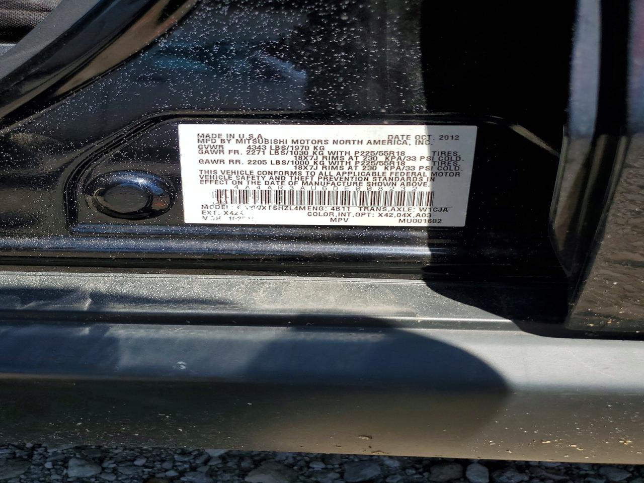 2013 MITSUBISHI OUTLANDER SPORT ES photo 23