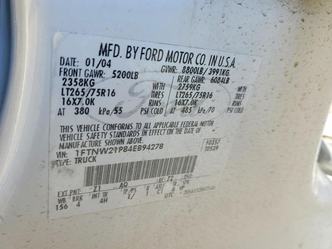 2004 FORD F250 SUPER DUTY photo 23