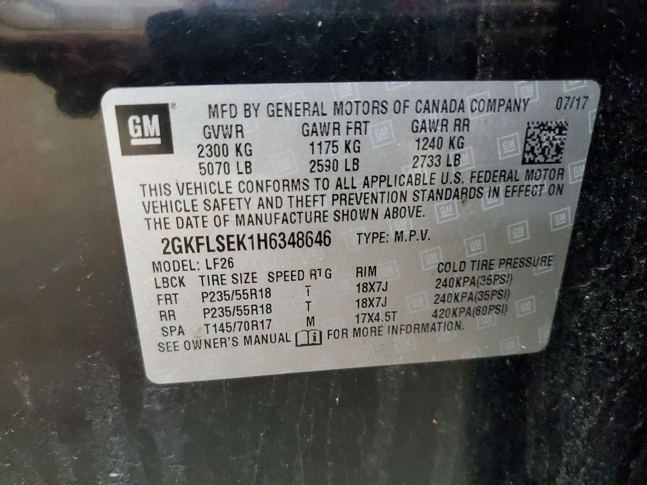 2017 GMC TERRAIN SLE photo 13