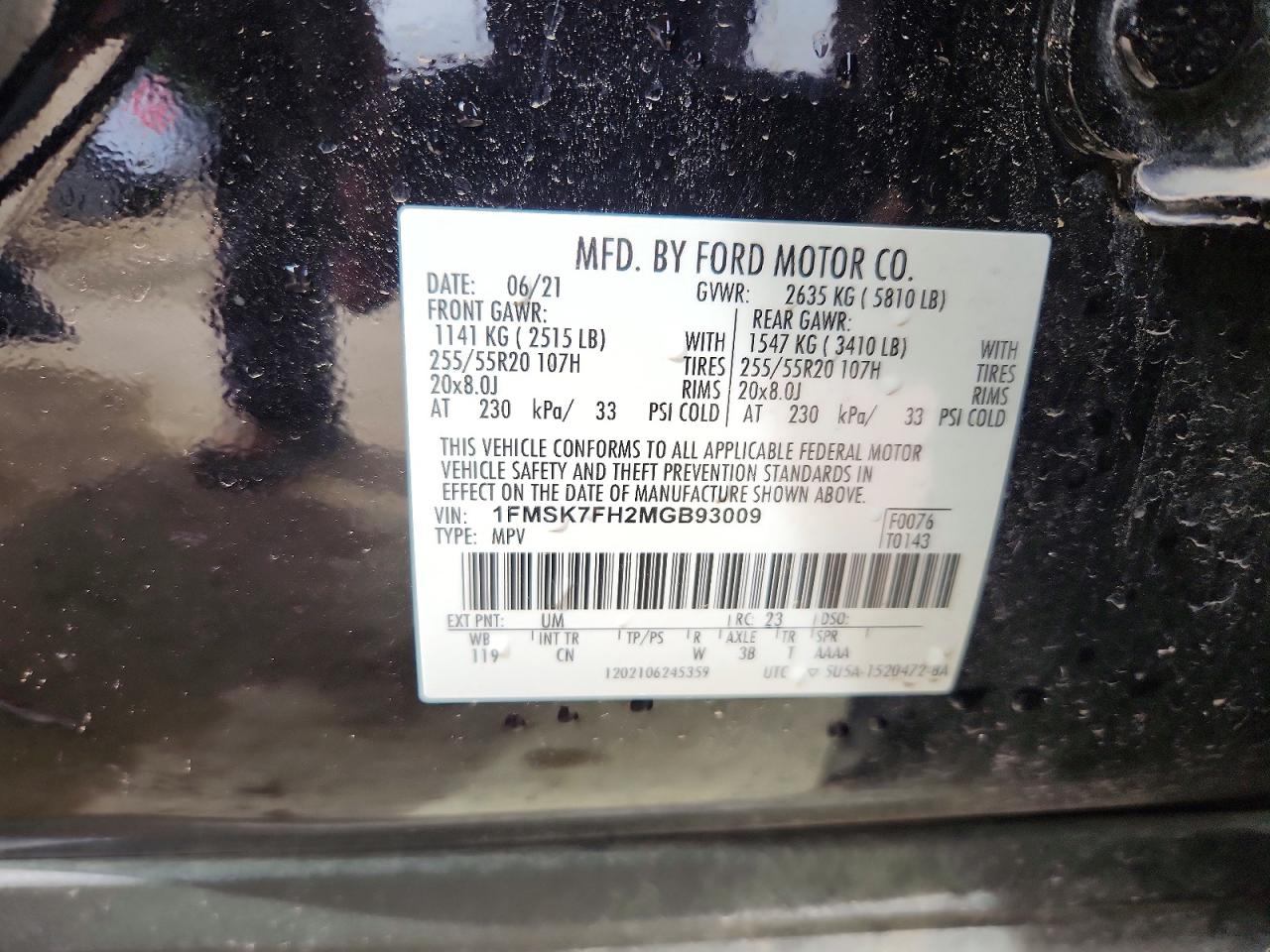 2021 FORD EXPLORER LIMITED photo 27