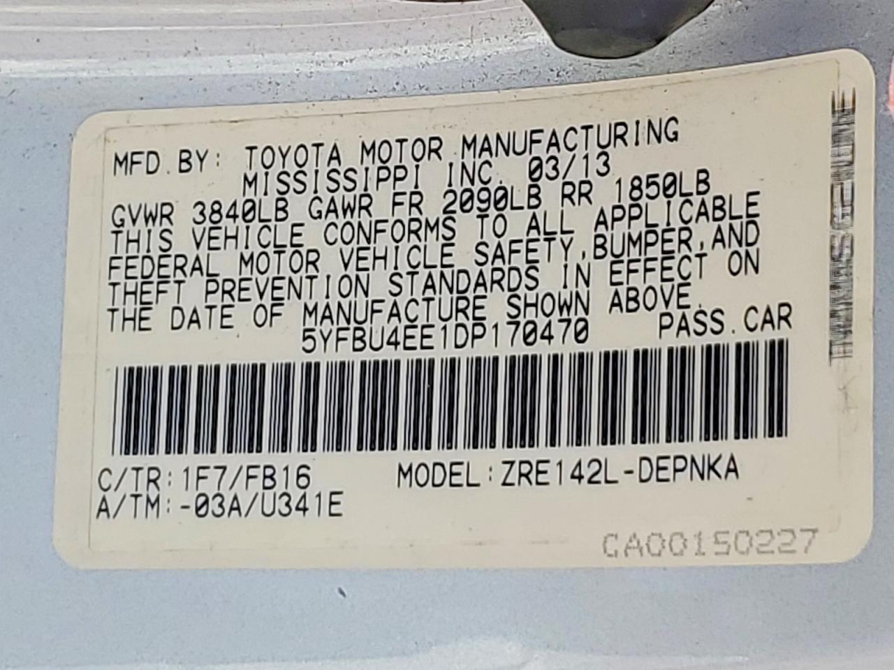2013 TOYOTA COROLLA LE photo 23