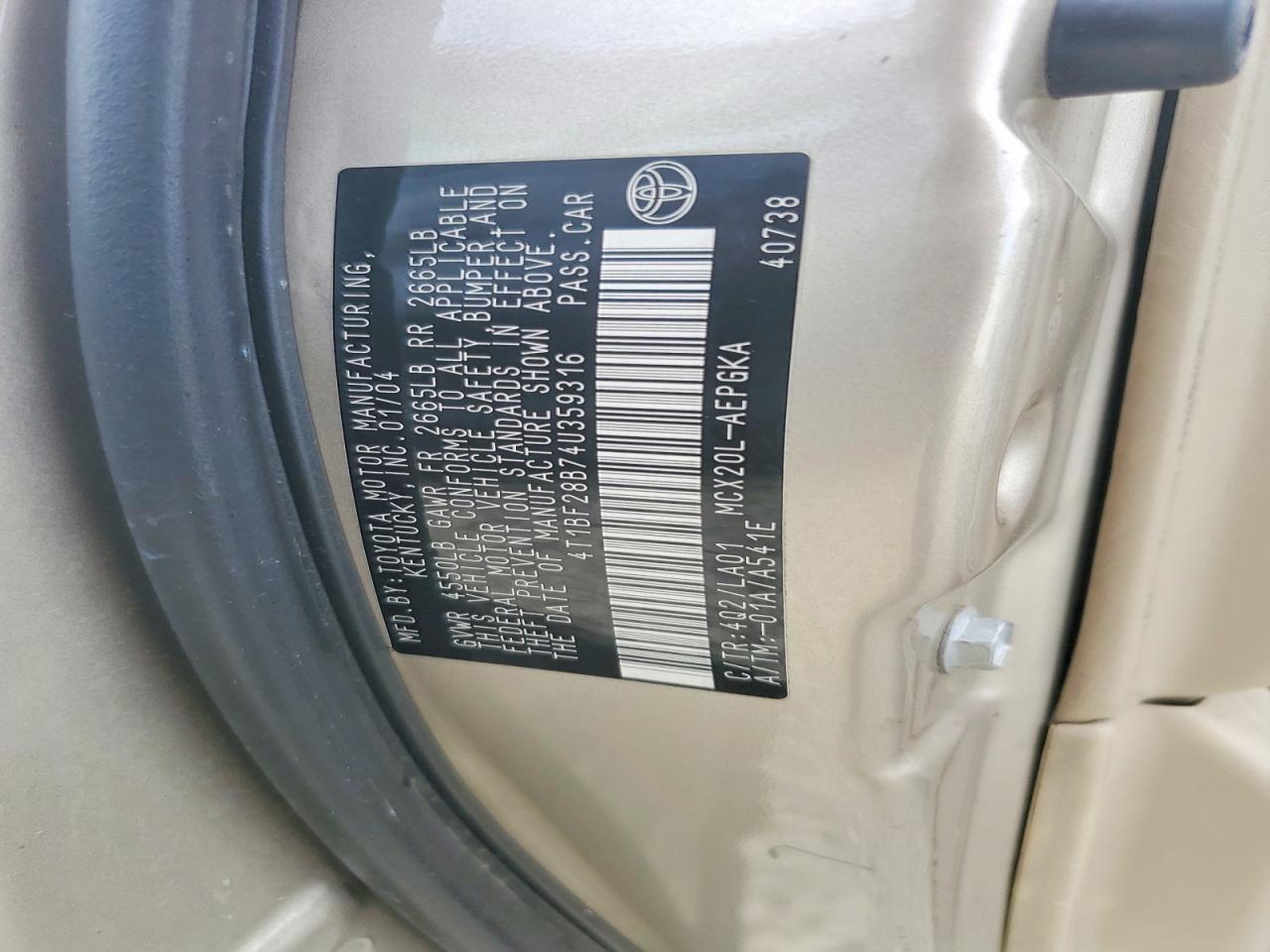 2004 TOYOTA AVALON XLS photo 34
