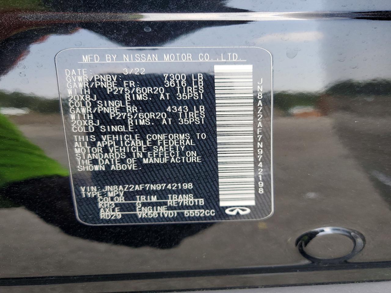 2022 INFINITI QX80 LUXE photo 40