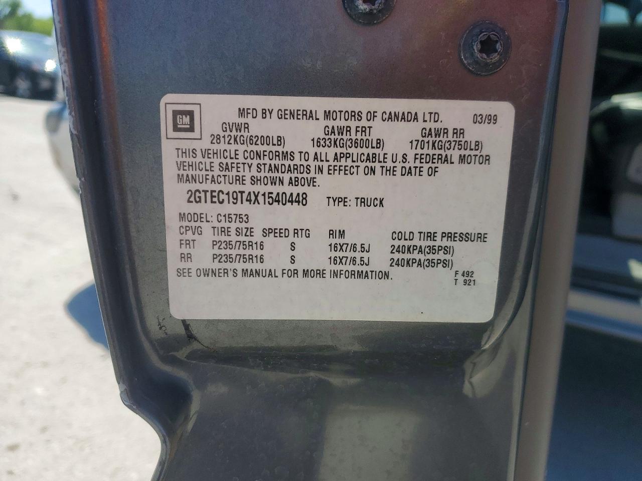 1999 GMC NEW SIERRA C1500 photo 12