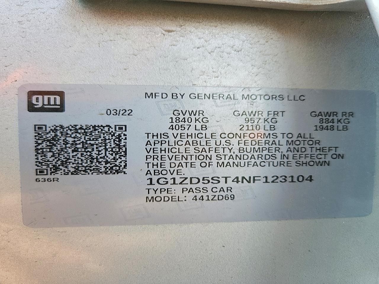 2022 CHEVROLET MALIBU LT photo 23