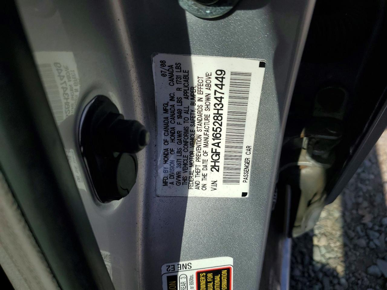 2008 HONDA CIVIC LX photo 23