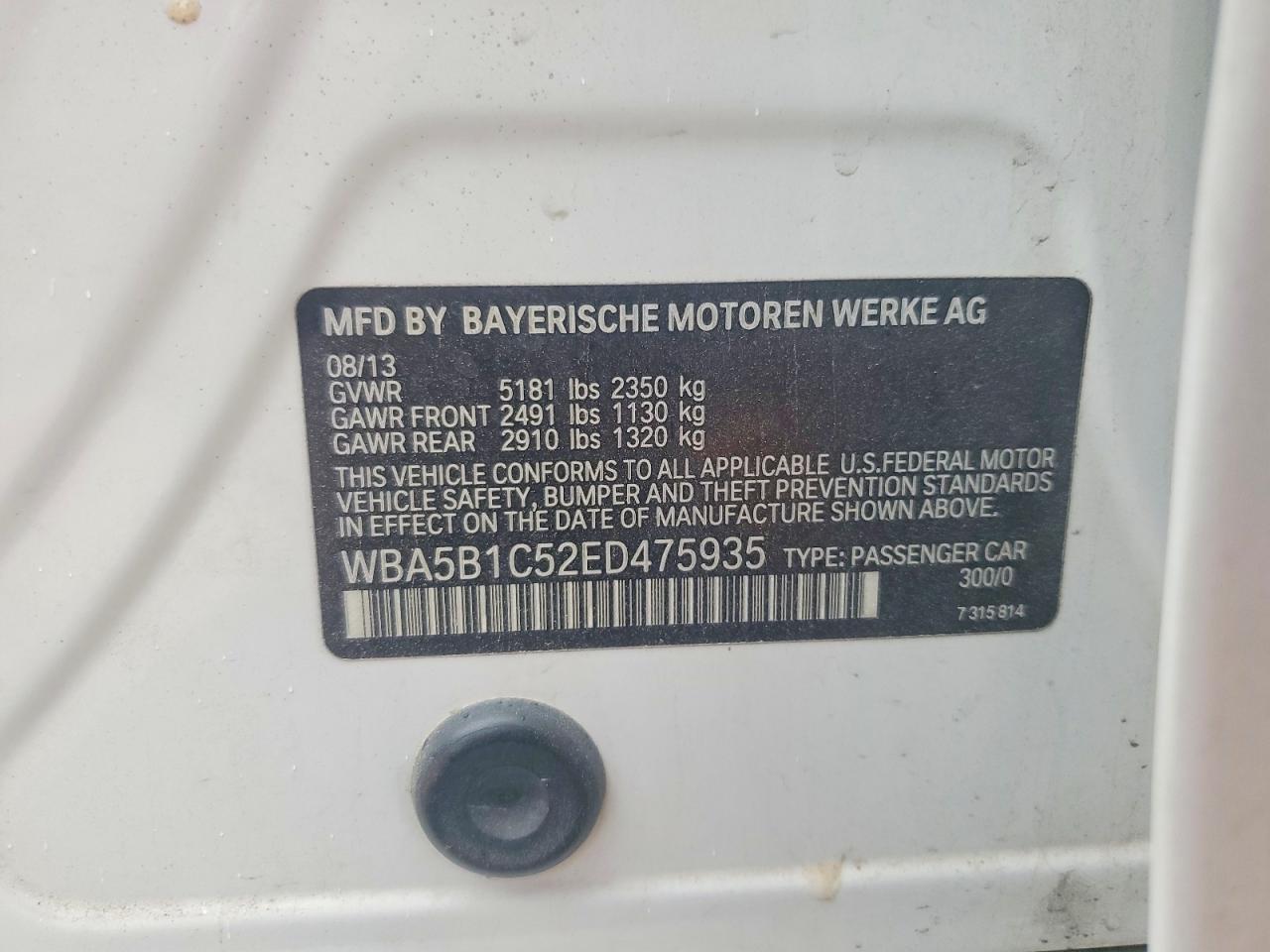 2014 BMW 535 I photo 37
