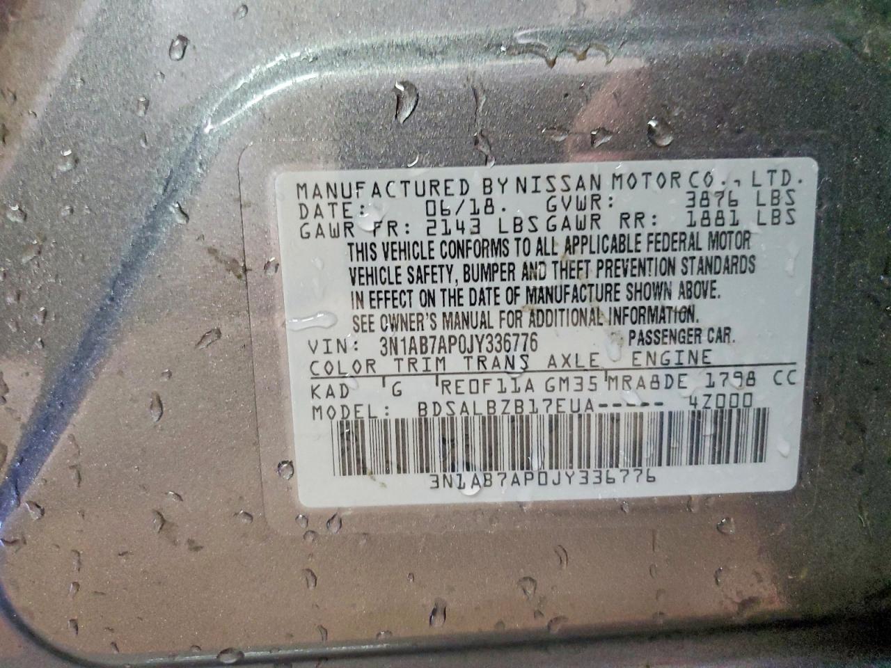 2018 NISSAN SENTRA S photo 12