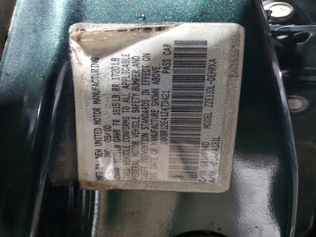 2001 TOYOTA COROLLA CE photo 23
