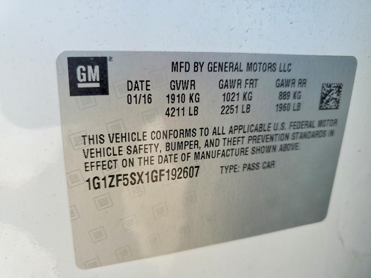 2016 CHEVROLET MALIBU LT photo 34