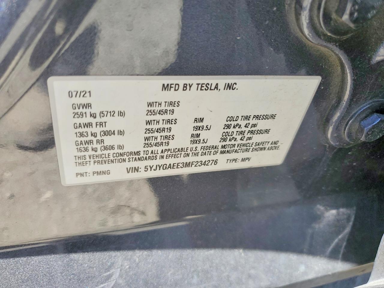 2021 TESLA MODEL Y photo 37