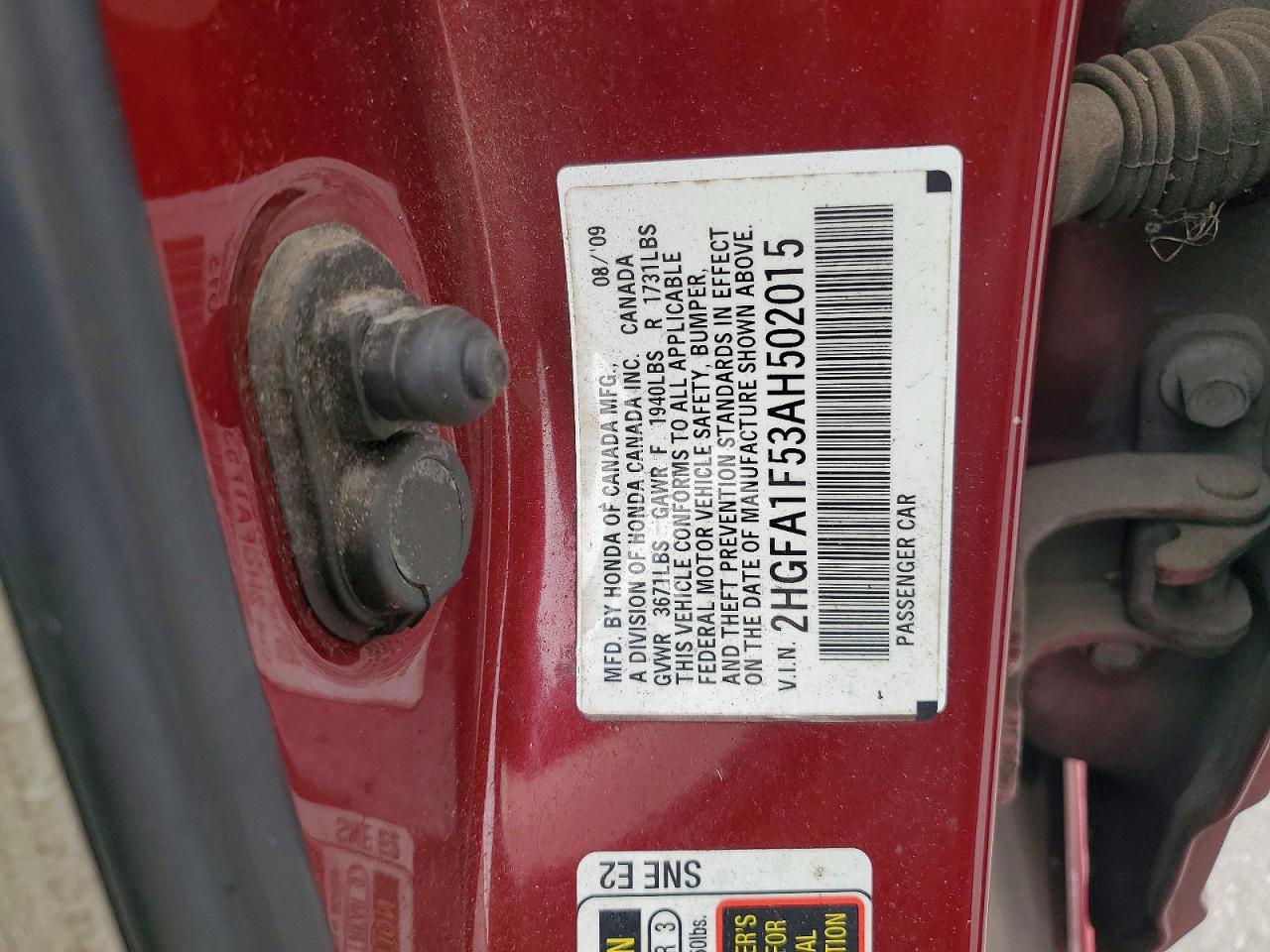 2010 HONDA CIVIC LX photo 37