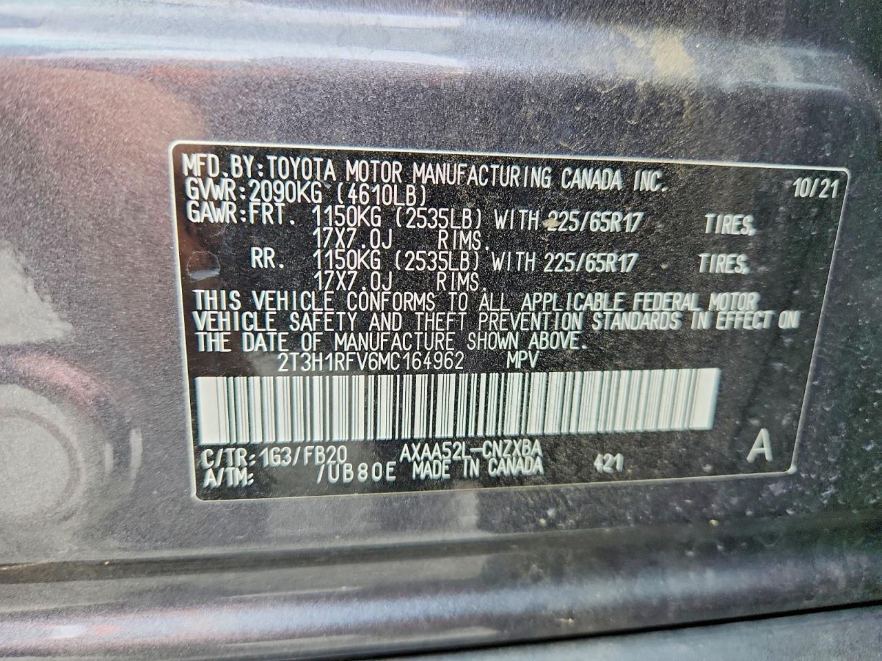 2021 TOYOTA RAV4 LE photo 25