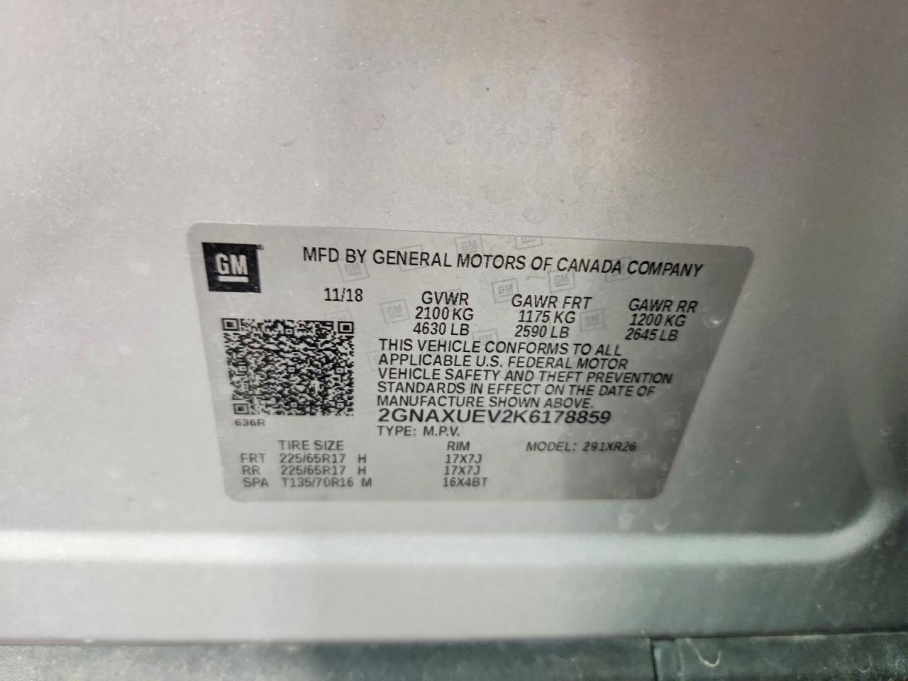 2019 CHEVROLET EQUINOX LT photo 25