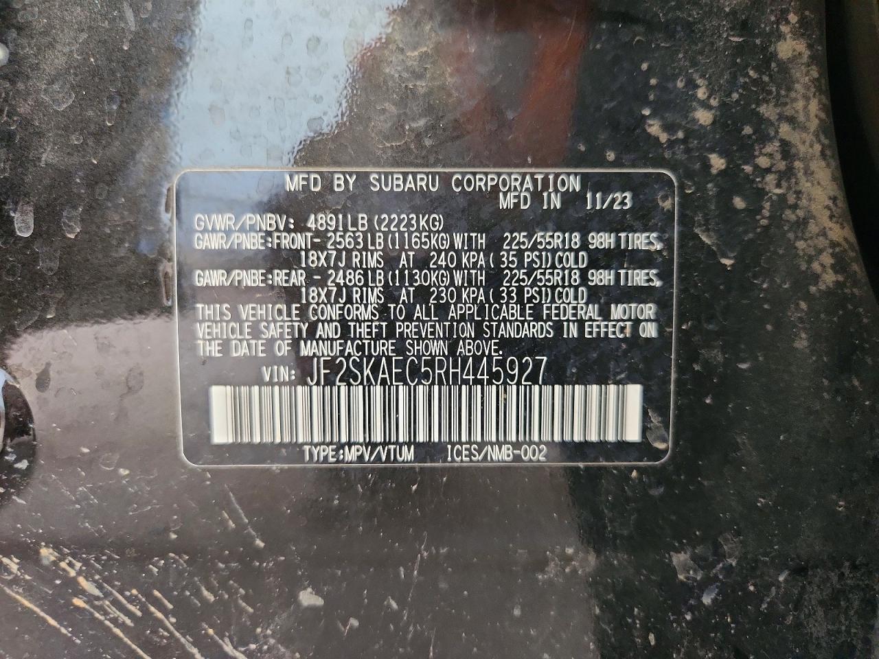 2024 SUBARU FORESTER SPORT photo 37