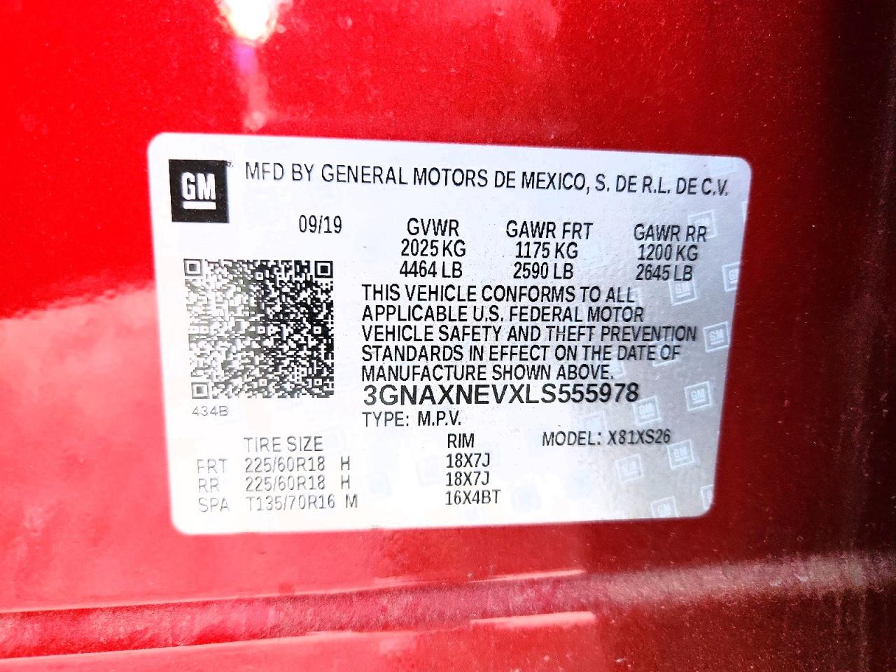 2020 CHEVROLET EQUINOX PREMIER photo 25