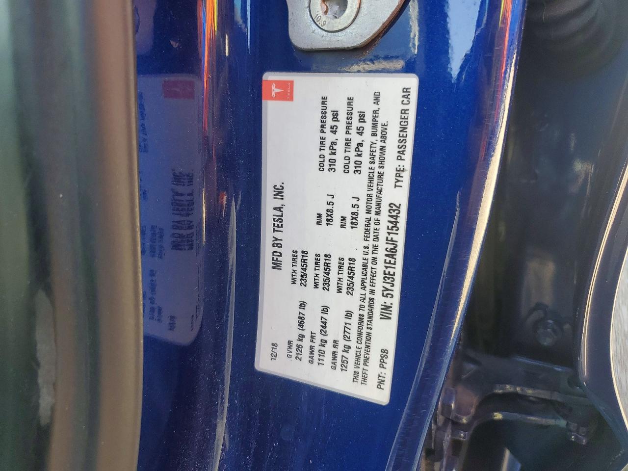 2018 TESLA MODEL 3 photo 25