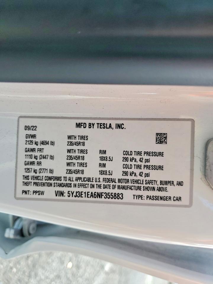 2022 TESLA MODEL 3 photo 34