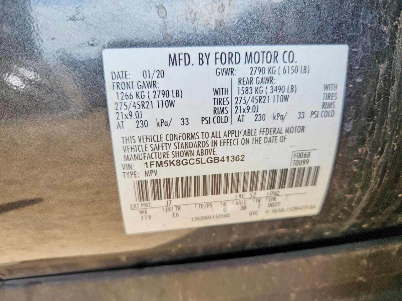 2020 FORD EXPLORER ST photo 23