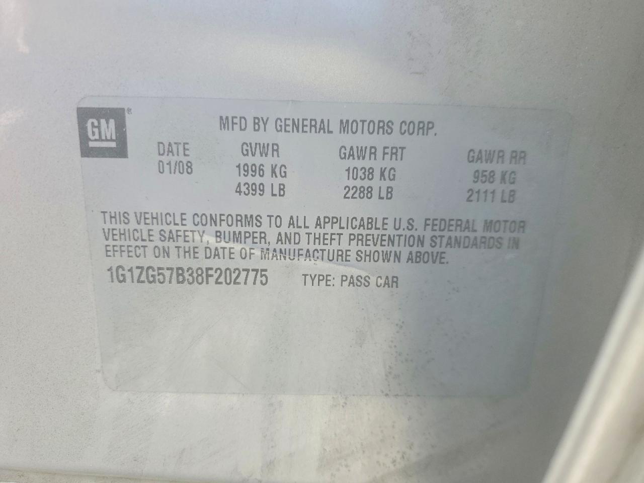 2008 CHEVROLET MALIBU LS photo 34