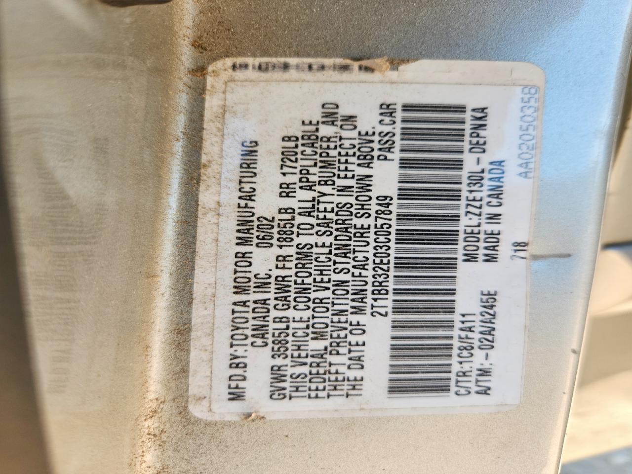 2003 TOYOTA COROLLA LE photo 23
