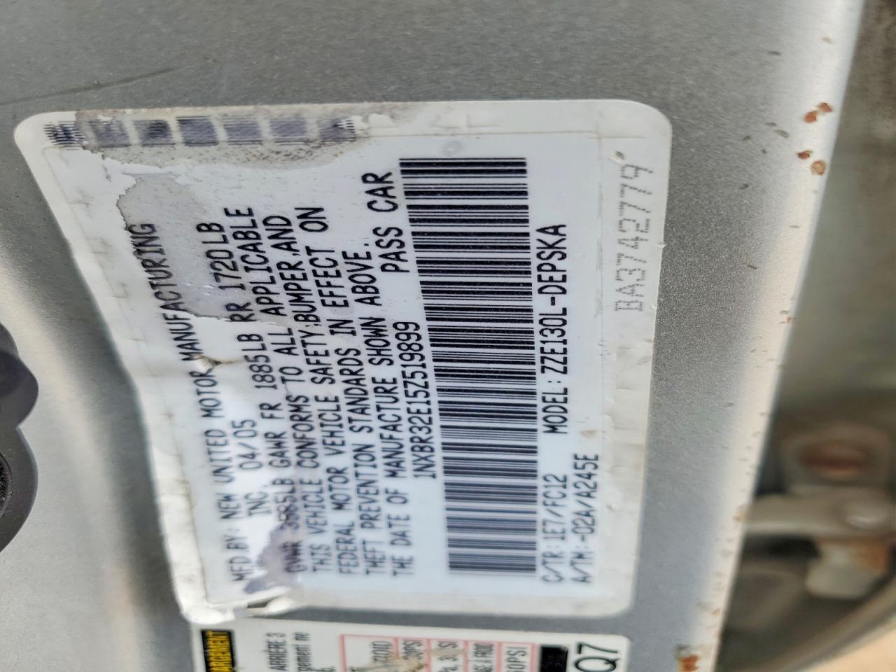 2005 TOYOTA COROLLA S photo 23