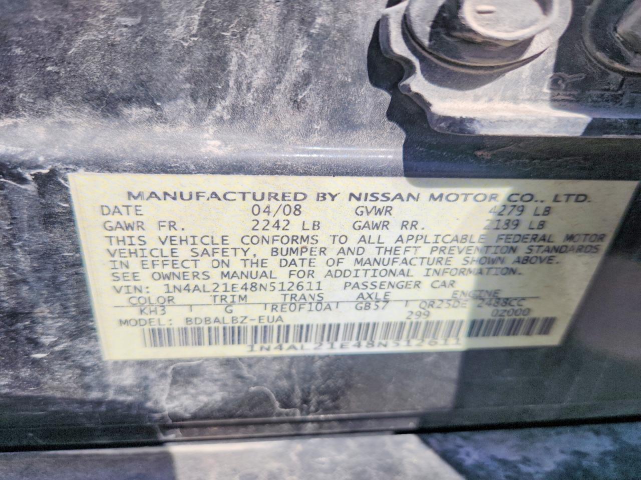 2008 NISSAN ALTIMA 2.5 photo 23