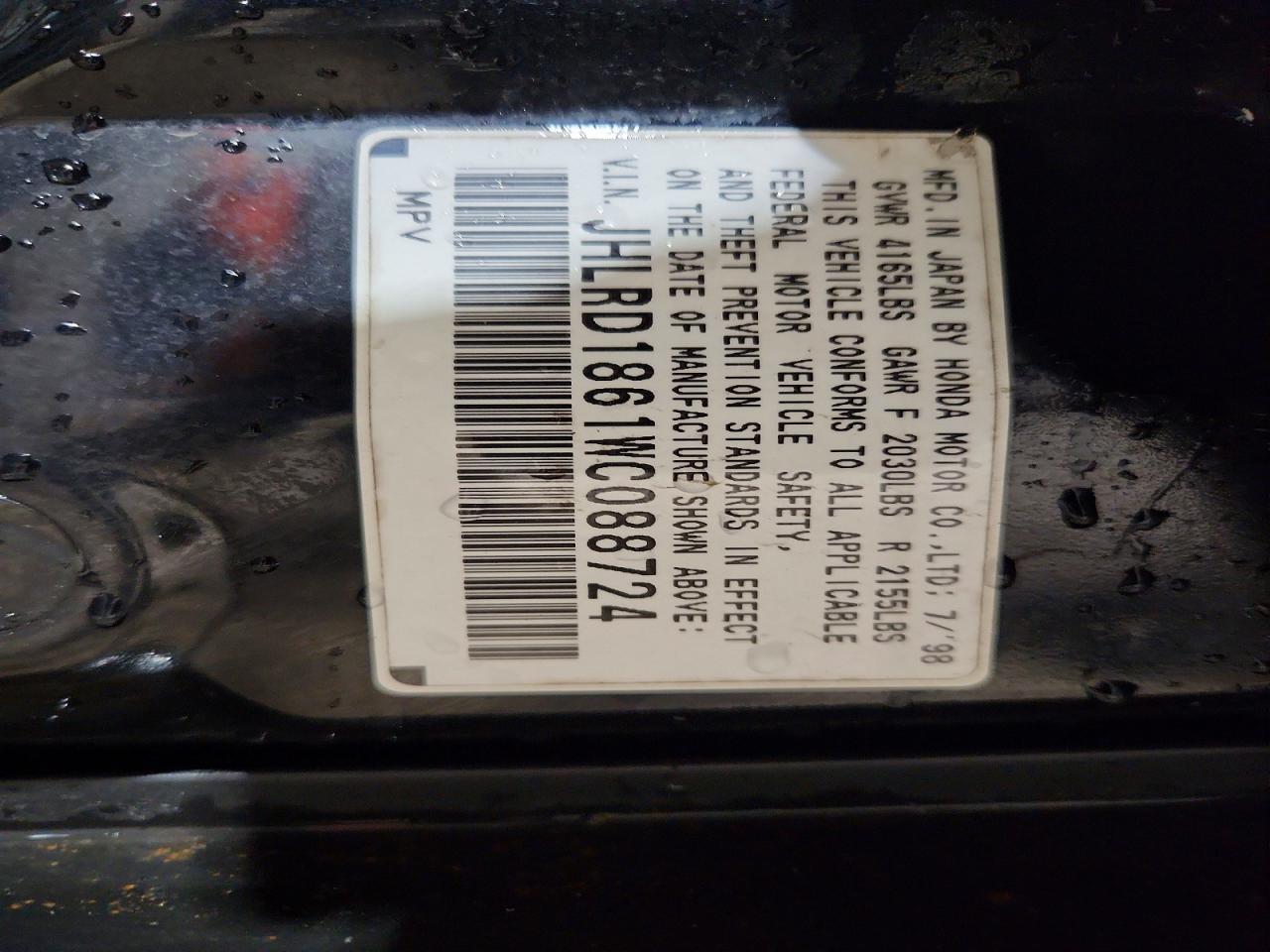 1998 HONDA CR-V EX photo 25