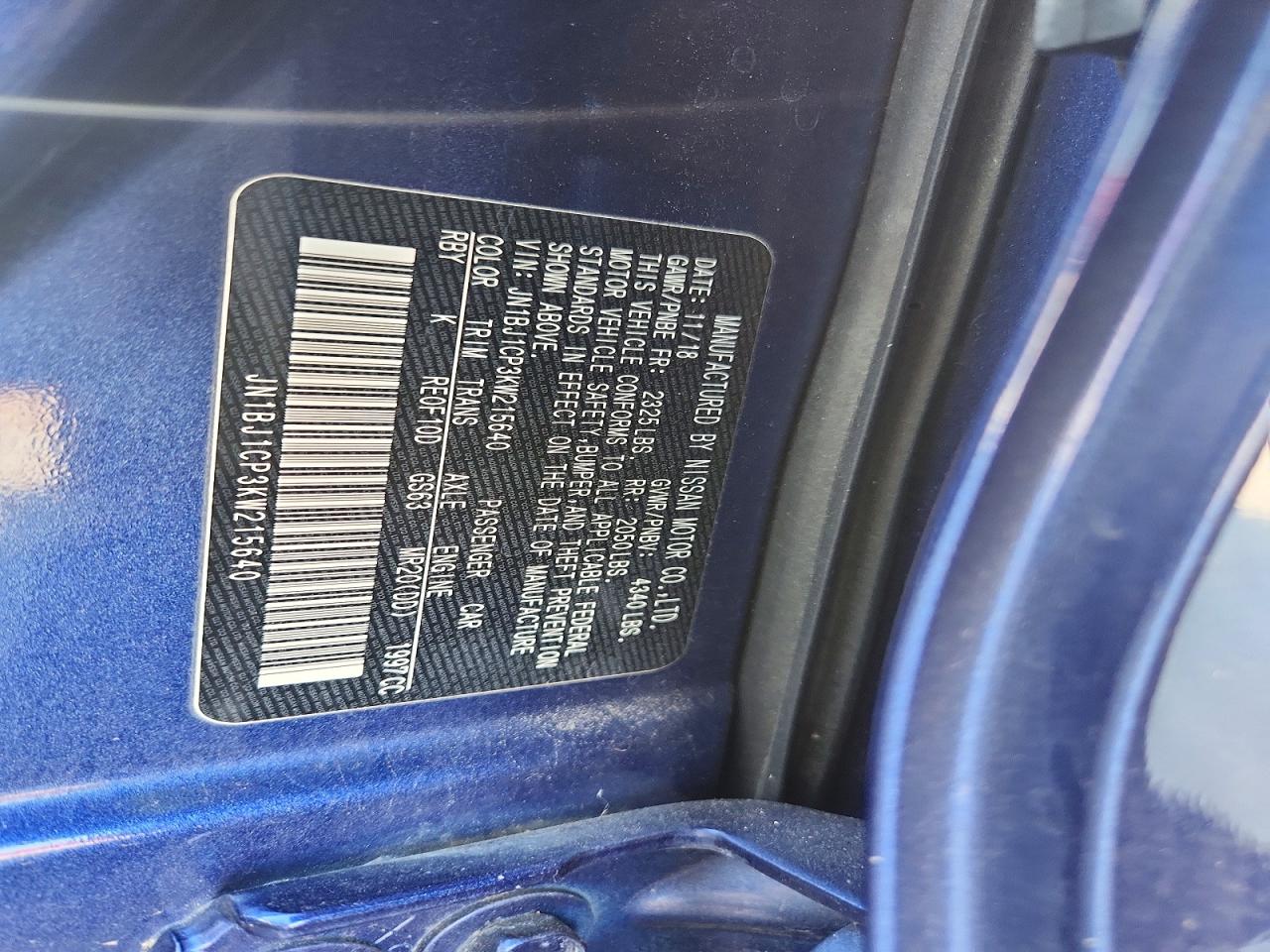 2019 NISSAN ROGUE SPORT SV photo 27