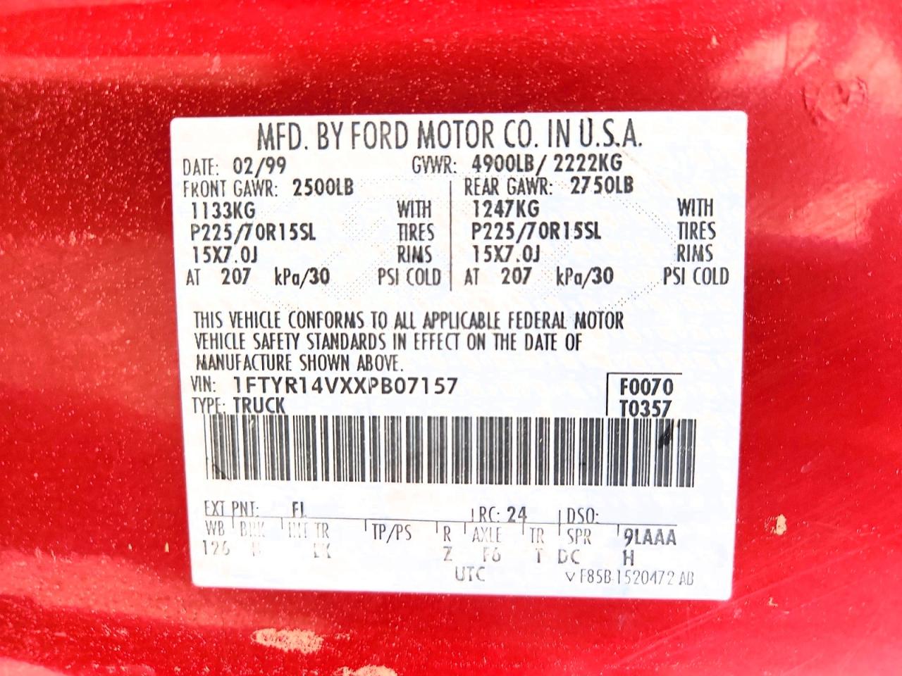 1999 FORD RANGER SUPER CAB photo 37