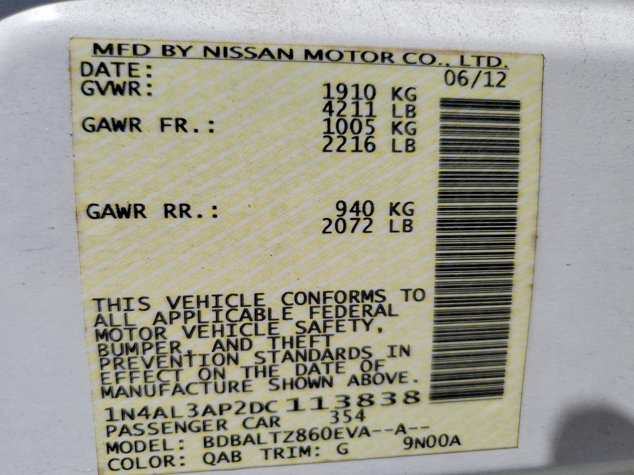 2013 NISSAN ALTIMA 2.5 photo 25