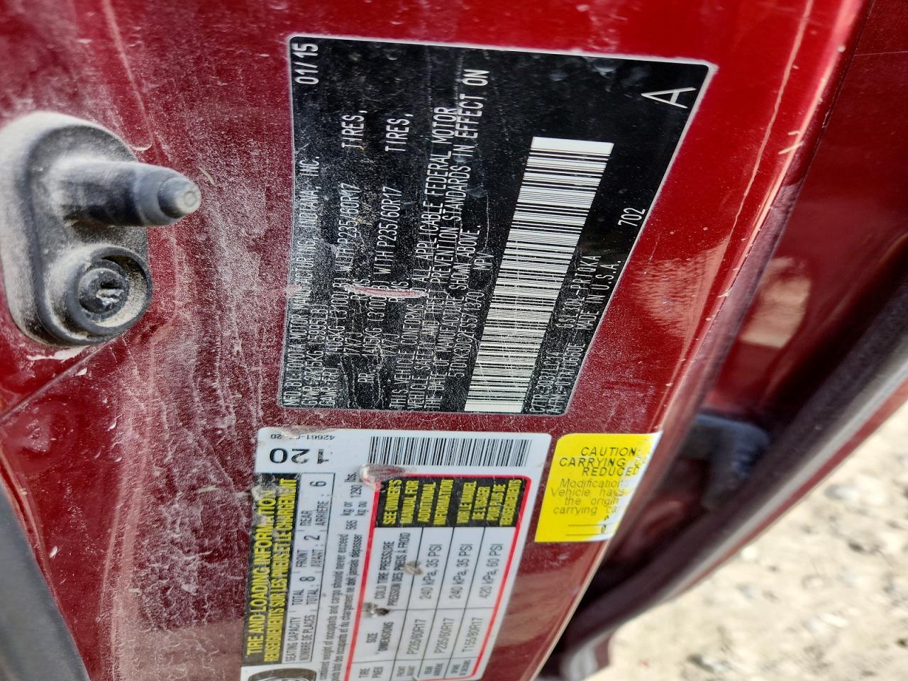 2015 TOYOTA SIENNA XLE 8-PASSENGER photo 37