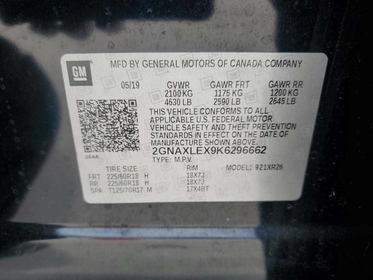 2019 CHEVROLET EQUINOX LT photo 13