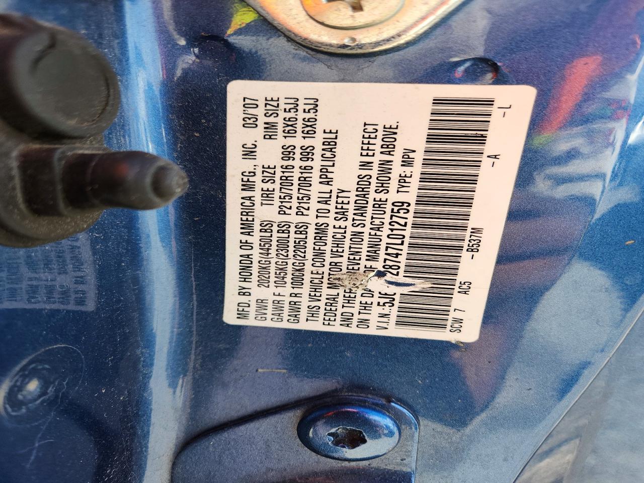 2007 HONDA ELEMENT EX photo 37