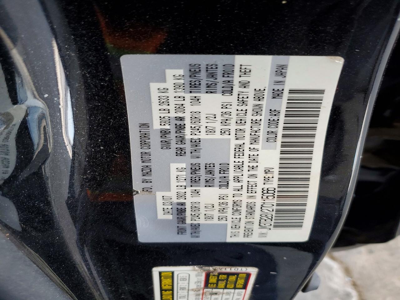 2007 MAZDA CX-9 photo 23