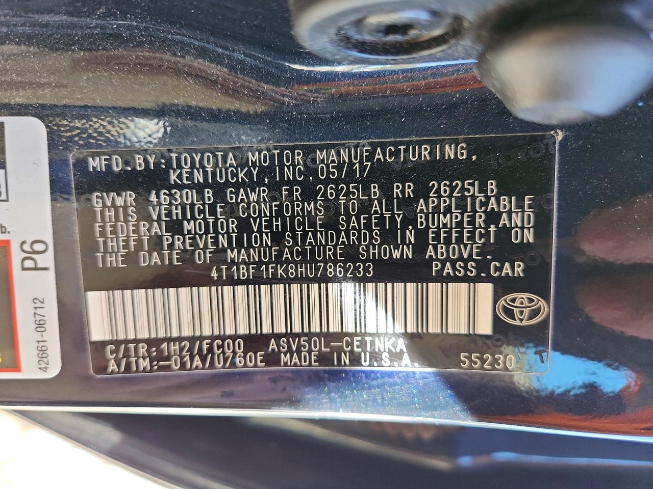 2017 TOYOTA CAMRY LE photo 23