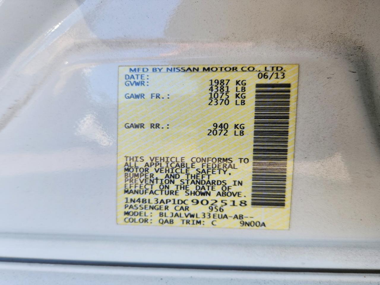 2013 NISSAN ALTIMA 3.5 S photo 23