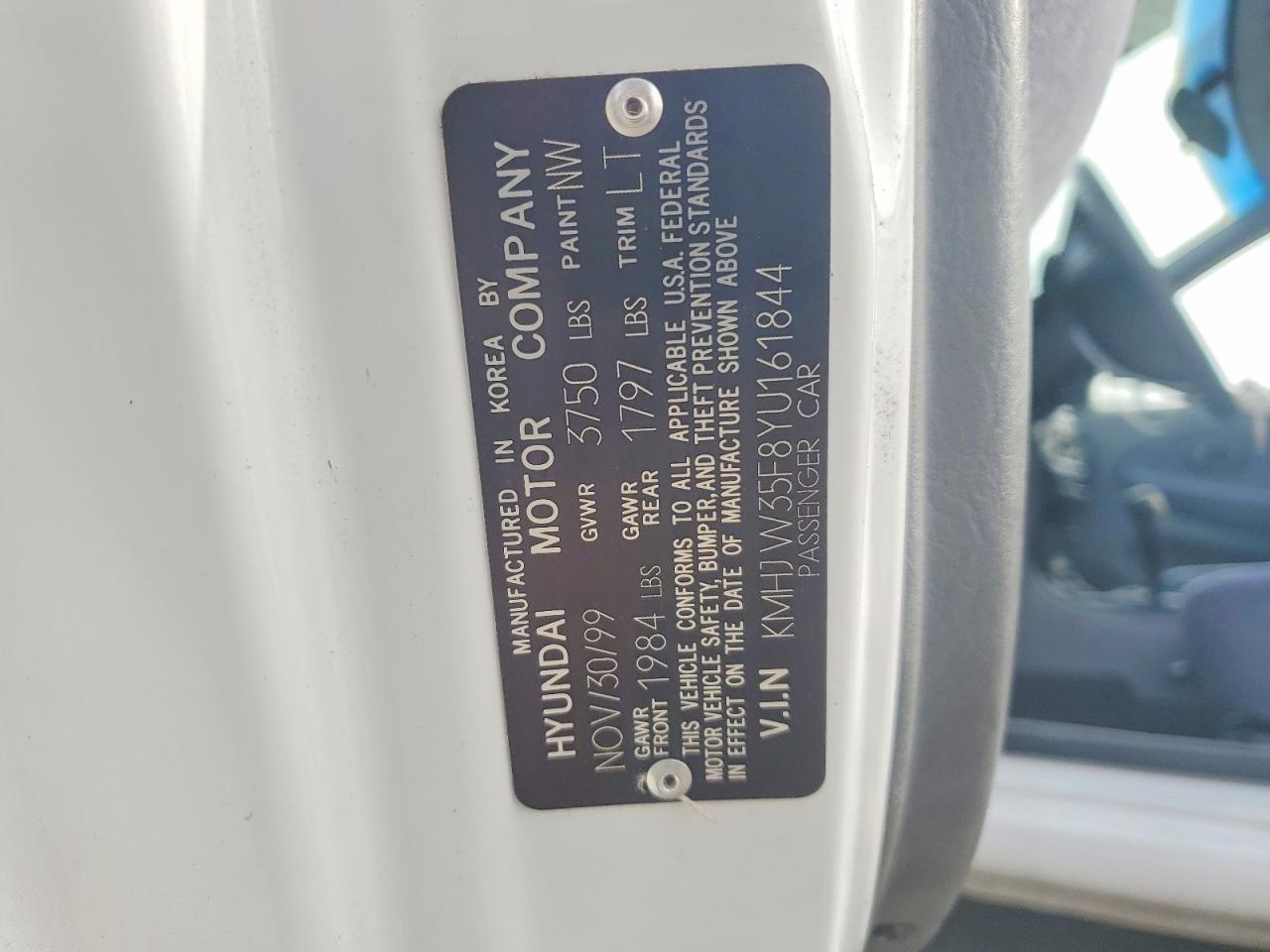 2000 HYUNDAI ELANTRA GLS photo 25
